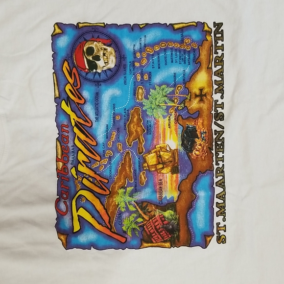 Fiesta Tees Carribean Pirates St. Maarten/ St. Martin Tee Shirt - Picture 2 of 8